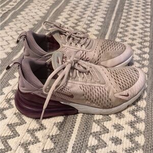 Nike Women's Sneakers - Taupe and Burgundy